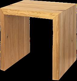 Massivholz Hocker I Bank aus Eiche mit BaumkanteXS