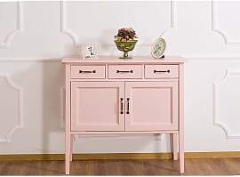 Massivholz Kommode Rosa Vitage im Landhausstil