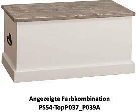 Massivholz Truhe im Landhausstil - Eichenplatte