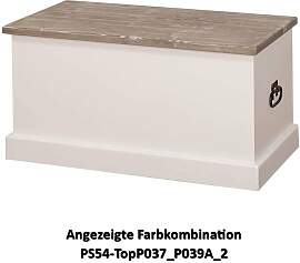Massivholz Truhe mit Landhausoptik natur