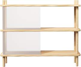 Massivholzregal 2 | Regalsystem | Esche | Acryl