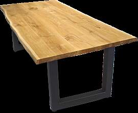 Massivholztisch mit Baumkante 200cm x
