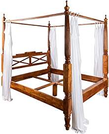 MASSIVMOEBEL24.DE | Oxford Himmelbett Akazie
