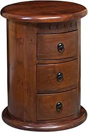 MASSIVMOEBEL24.DE | Oxford Nachttisch Rund Akazie