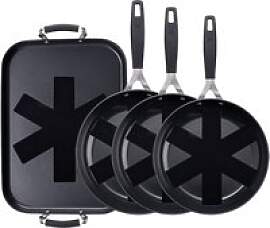 MASTERPRO Pfannenset SMART schwarz Aluminium 4 tlg.