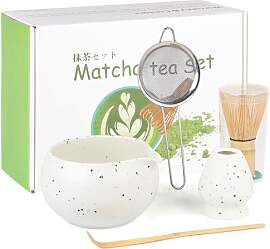 Matcha Set, 5 Stück,Matcha Schale Matcha Besen