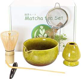 Matcha Set Handgedrehtes Macha Tea Set mit Bambus
