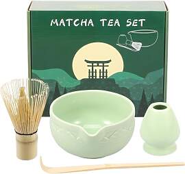 Matcha Set,Matcha Besen Set 4-teiliges mit Matcha