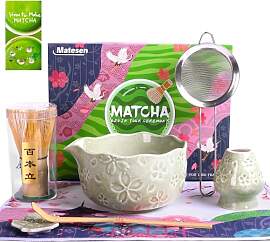 Matesen Matcha Set, 7-teiliges Premium Starter Set 