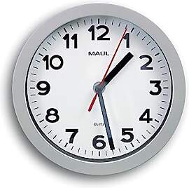MAUL Wanduhr MAULstep Ø 20 cm | Quarzuhr mit