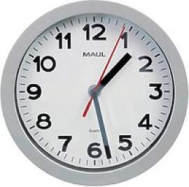 MAUL Wanduhr MAULstep weiß silber Kunststoff, Ø