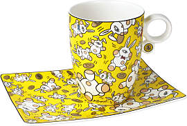 Mauro Bergonzoli Tasse mit Untertasse Magic Bunny
