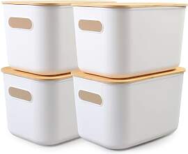 MaxEarn 4Stk 7L Kunststoff Aufbewahrungsbox mit