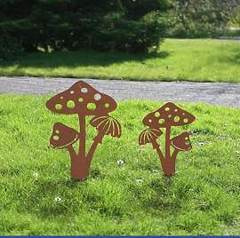 Maximex Gartenstecker Pilz, 2er Set, wetterfeste