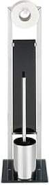 Maximex WC-Garnitur 3in1 silber/schwarz Metall, 1