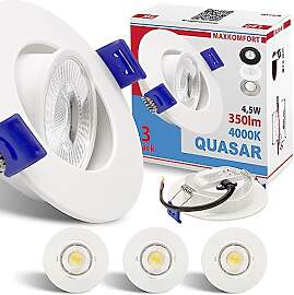 Maxkomfort 3er Set LED Einbaustrahler Weiß -