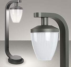 Maxkomfort Standleuchte 60cm Anthrazit IP44 für