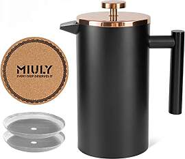 MaxMiuly Kaffeebereiter French Press 1L,
