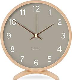 Maxspace Tischuhr Analog, 21cm Holz