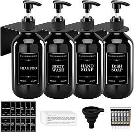 Maxumille 4er 500ml Seifenspender Wandbefestigung