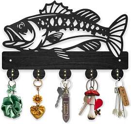 MAYJOYDIY Holz Fischform Schlüsselhaken