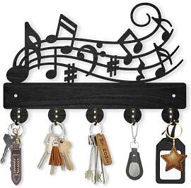 MAYJOYDIY Holz Musiknoten Kleiderhaken