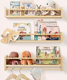 Mazjoaru Wandregal Kinderzimmer Holz Bücherregal