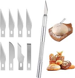 MBAIYO Bäckermesser, Brot Bäcker Cutter mit 8