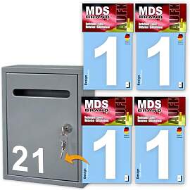 MDS Brand 10cm Zahlen Aufkleber | 4x Stück |