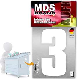MDS Brand Prime 15cm Zahlen Aufkleber Klebezahlen