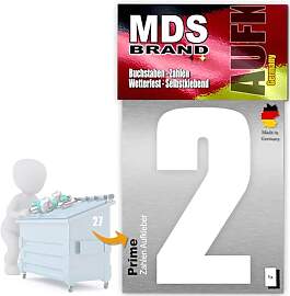 MDS Brand Prime 15cm Zahlen Aufkleber Klebezahlen