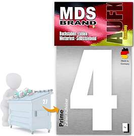 MDS Brand Prime 15cm Zahlen Aufkleber Klebezahlen