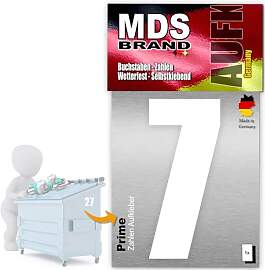 MDS Brand Prime 15cm Zahlen Aufkleber Klebezahlen