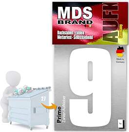 MDS Brand Prime 15cm Zahlen Aufkleber Klebezahlen
