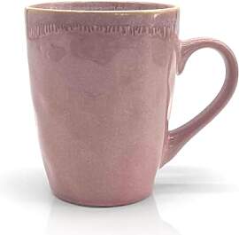 Mea-Living STONEWARE Becher mit Henkel, rosa,