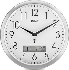 Mebus Analoge Funk-Wanduhr 29cm groß | Leicht