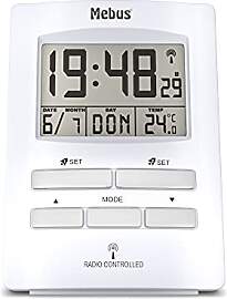 MEBUS Digitaler Funk-Wecker mit Temperaturanzeige, 