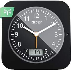Mebus Funk-Wecker mit Thermometer/Datumsanzeige,