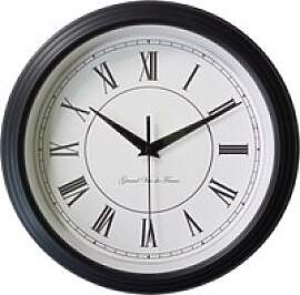 Mebus Wanduhr schwarz B/H/L: ca. 5,5x25x25 cm