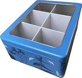 MediMuc Teebeutelbox blau - rechteckige