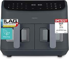 MEDION P20 XXL Heißluftfritteuse mit 2 Kammern