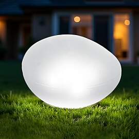MEDOYOH 1PCS Kühlesweiß Licht Solar Glasstein