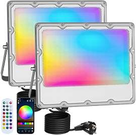 MEEKBOS 2 Stück RGB Strahler Outdoor 100W, LED