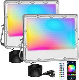 MEEKBOS 2 Stück RGB Strahler Outdoor 150W,LED