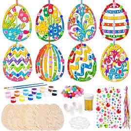 Meetory Ostern Basteln Holz - 165 Stück