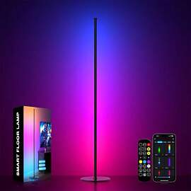 Meewata LED Stehlampe Wohnzimmer, 180cm RGB