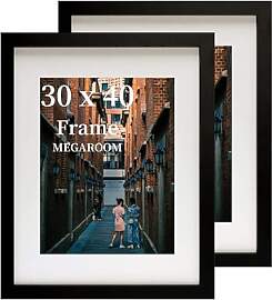 MEGAROOM Bilderrahmen 30x40 cm Schwarz 2er Set – 