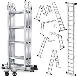 Mehrzweckleiter 4x4, 7in1 Multifunktionsleiter,
