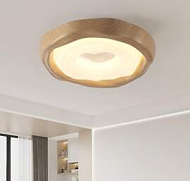 meibeileil Moderne Led Deckenlampe Natur Holzfarbe 