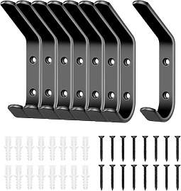 MEIJO 8 Stück Garderobenhaken Garderobenleiste